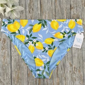 Women's Print Pique Bikini Swim Bottom Size 1X